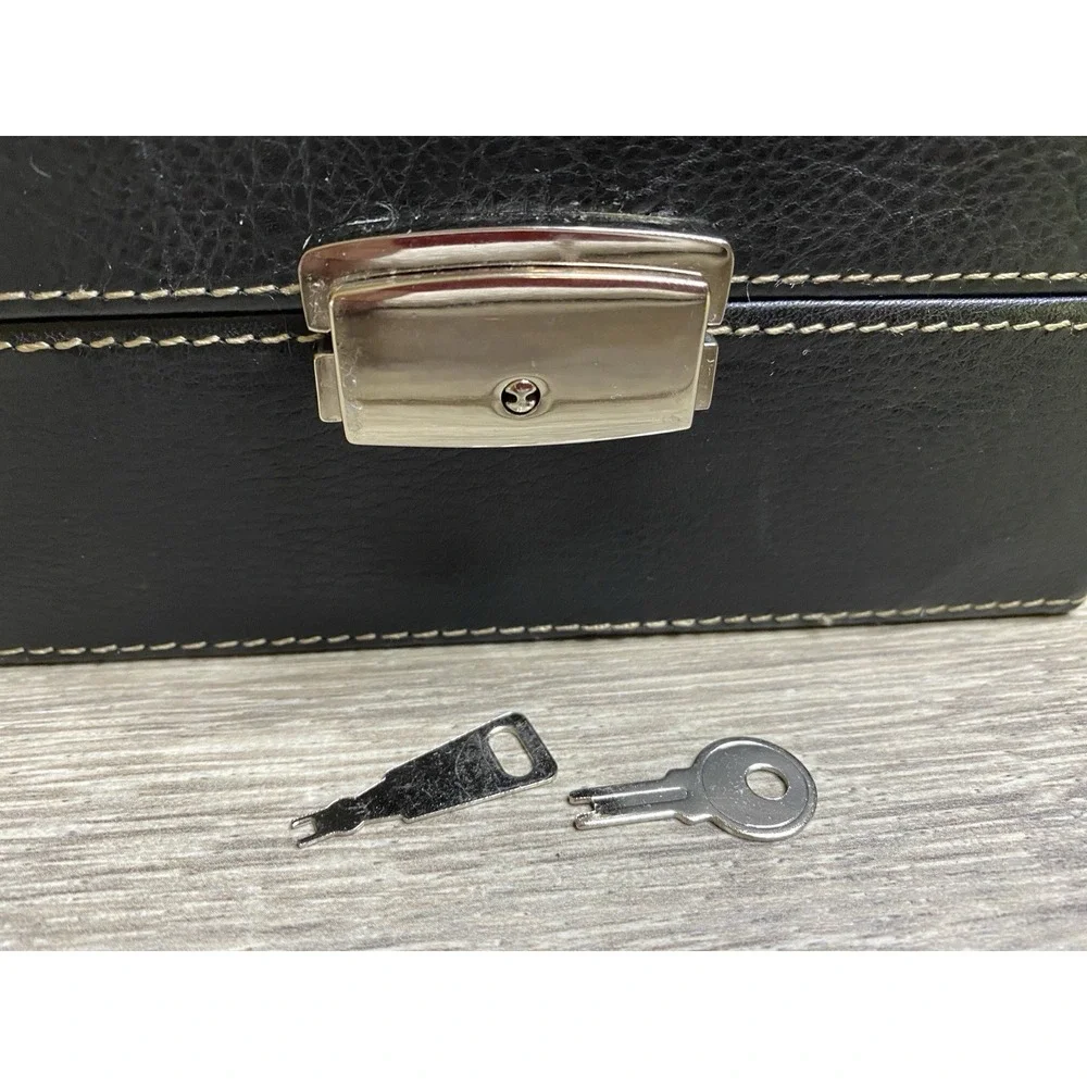 Fossil Watch Display Case Jewelry Box Organizer Storage Container Holder Black